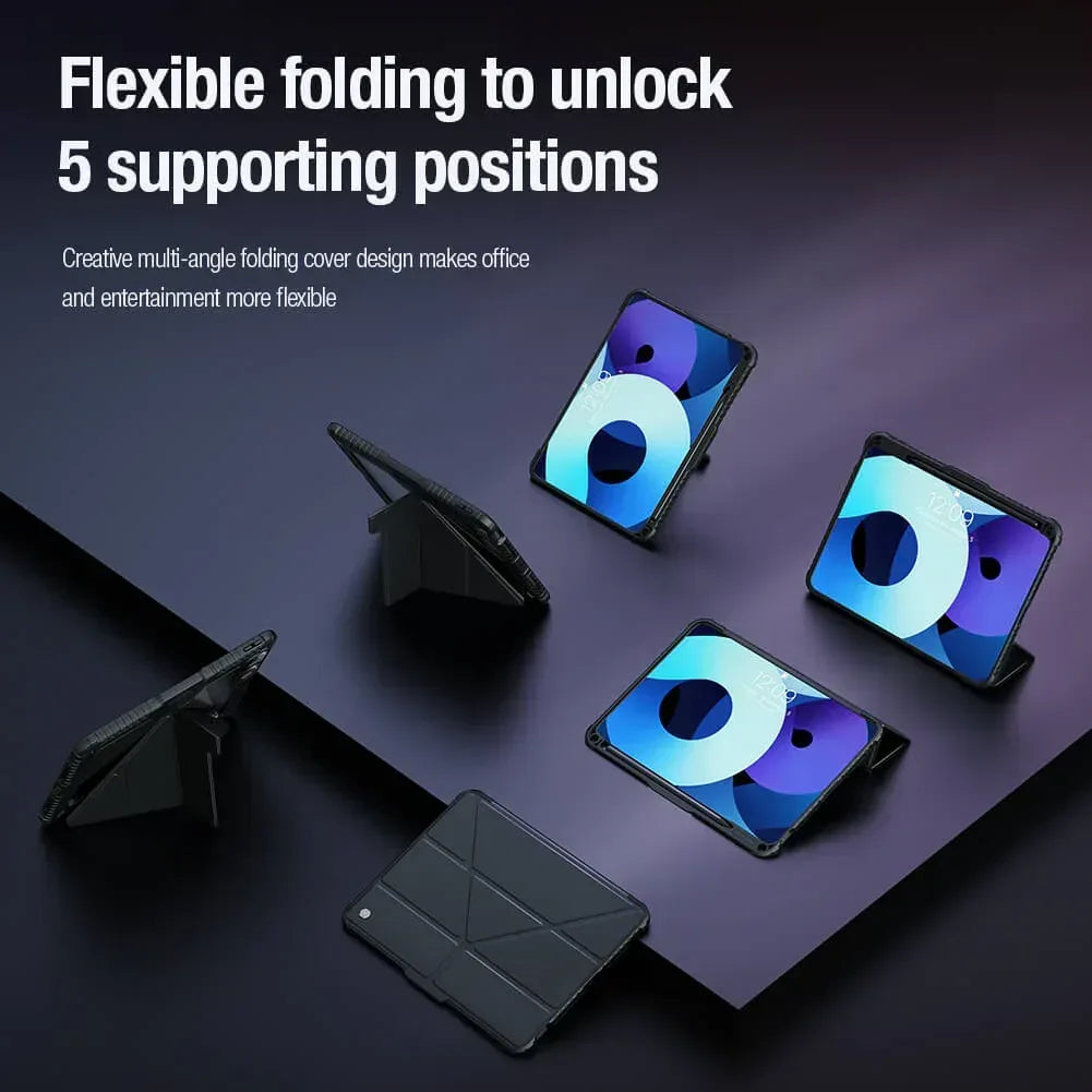 Nillkin Bumper Leather cover case Pro Multi-angle folding style for Apple iPad Pro 11 (2025), Apple iPad Pro 11 (2024) - Three