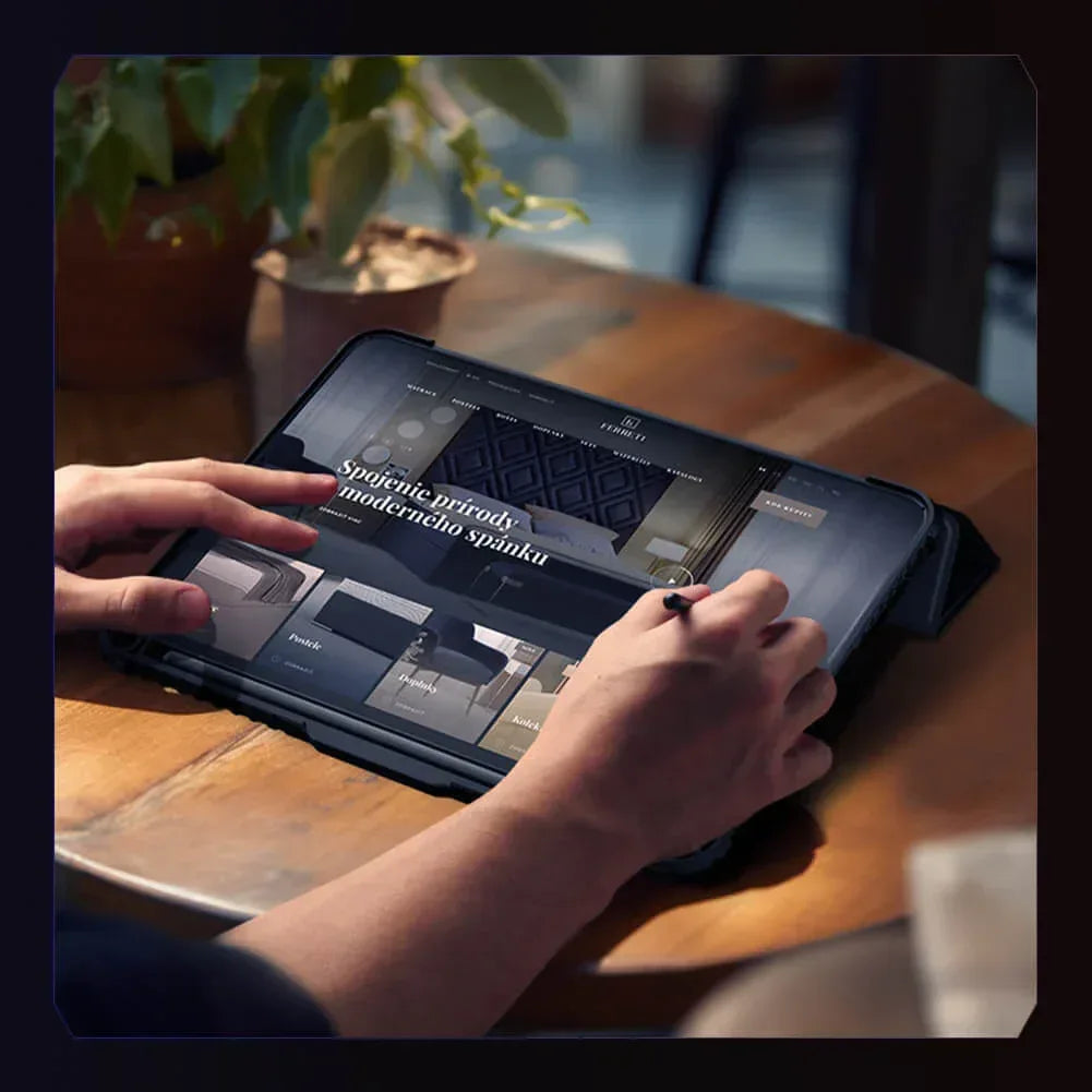 Nillkin Bumper Leather cover case Pro Multi-angle folding style for Apple iPad Pro 11 (2025), Apple iPad Pro 11 (2024) - Three