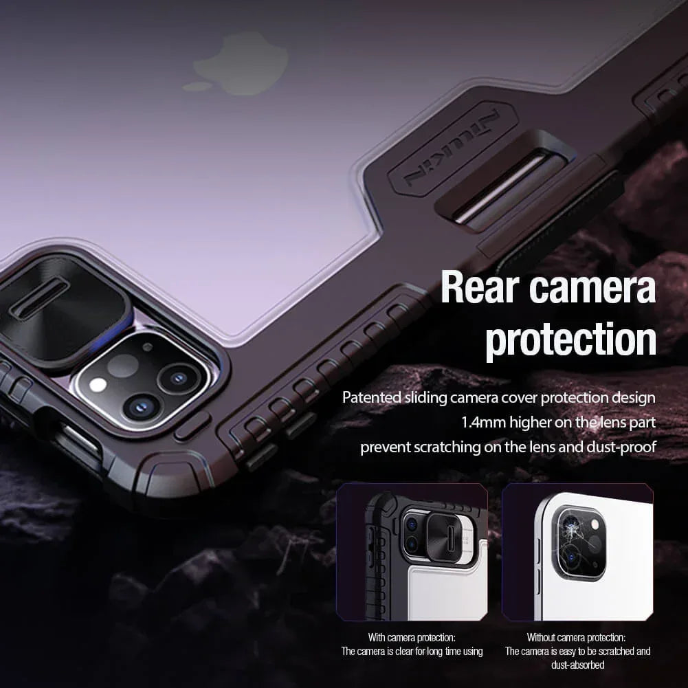 Nillkin Bumper Leather cover case Pro Multi-angle folding style for Apple iPad Pro 11 (2025), Apple iPad Pro 11 (2024) - Three