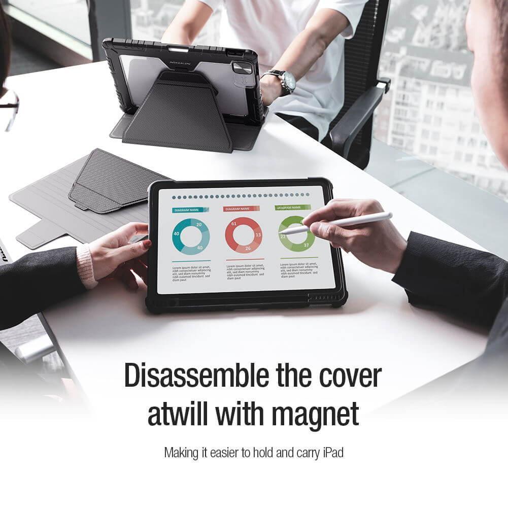 Nillkin Bumper SnapSafe Magnetic Case for Apple iPad 10.2 (2019), iPad 10.2 (2020), iPad 10.2 (2021) - Three