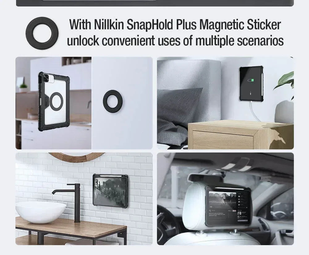 Nillkin Bumper SnapSafe Magnetic Case for Apple iPad 10.2 (2019), iPad 10.2 (2020), iPad 10.2 (2021) - Three