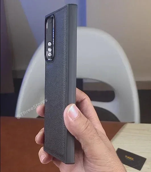 Black Leather Case Samsung Note 20 Ultra - Three