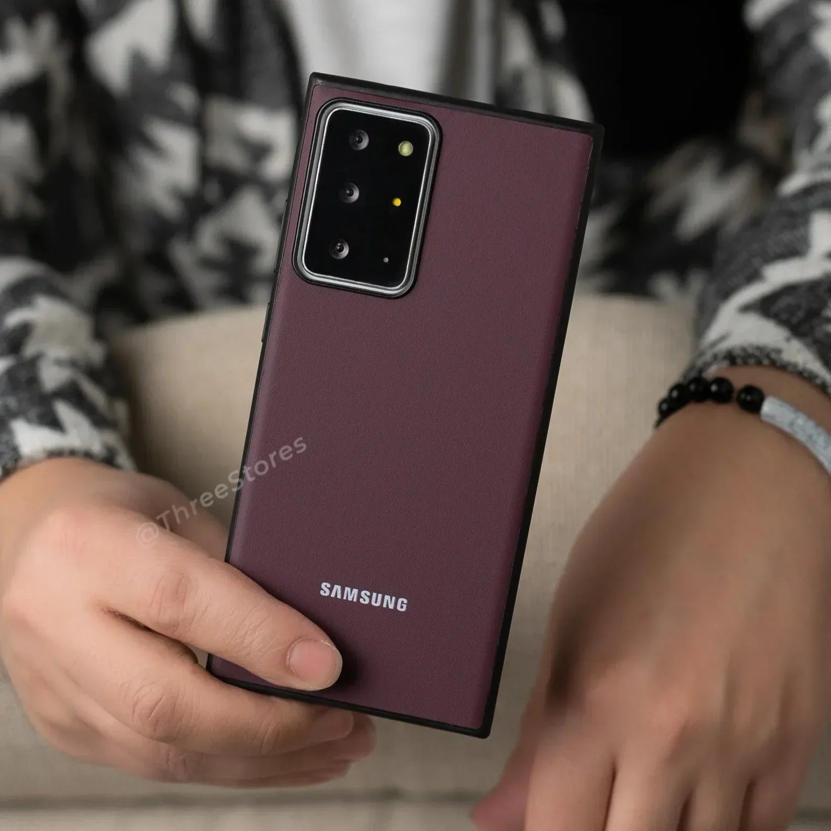 Slim Leather Camera Protection Case Samsung Note 20 Ultra - Three