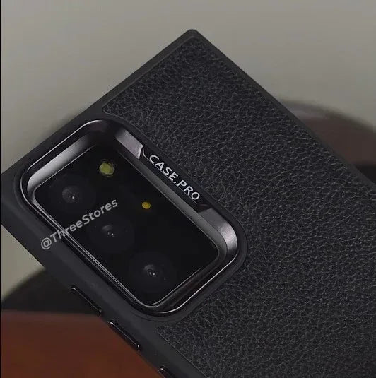 Black Leather Case Samsung Note 20 Ultra - Three