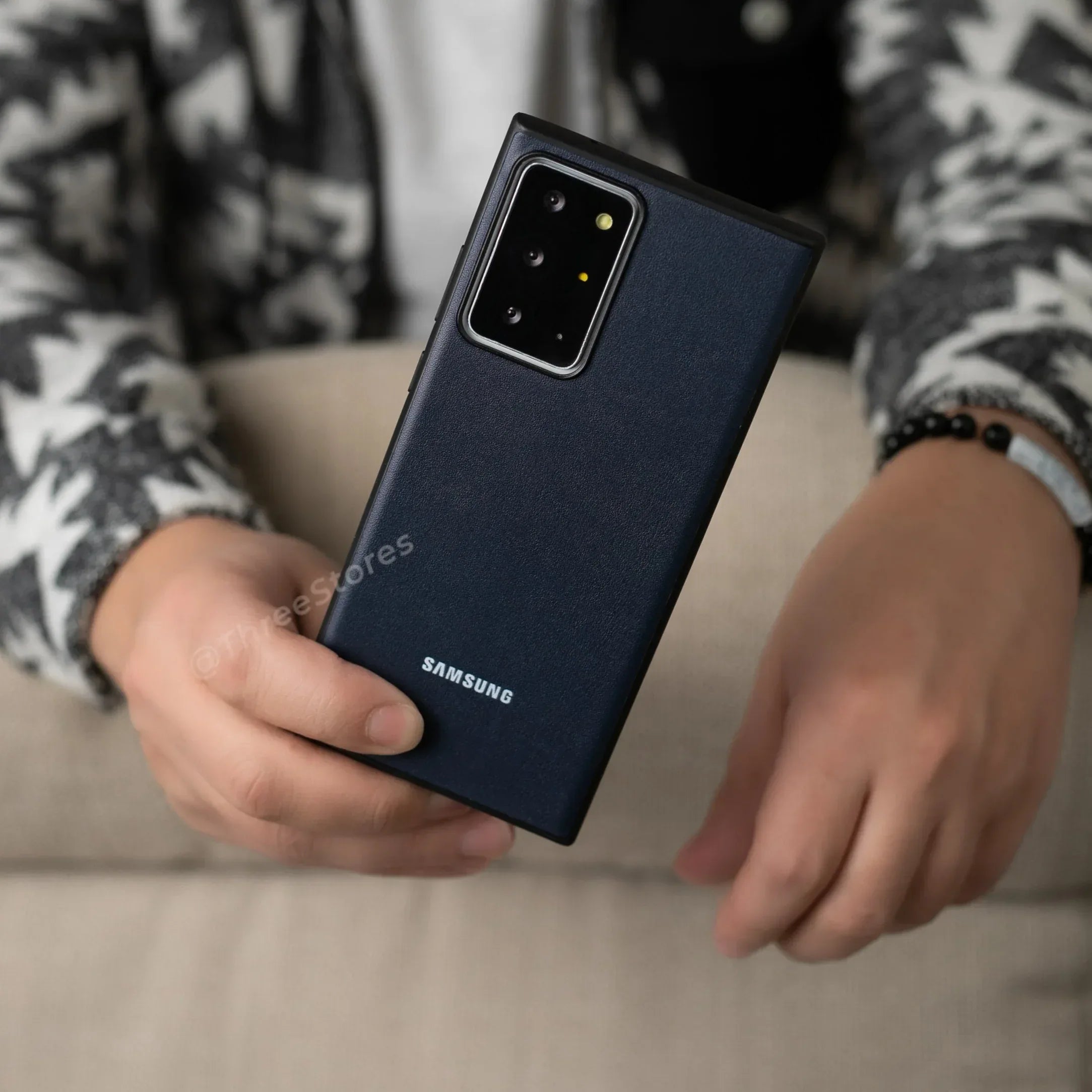 Slim Leather Camera Protection Case Samsung Note 20 Ultra - Three