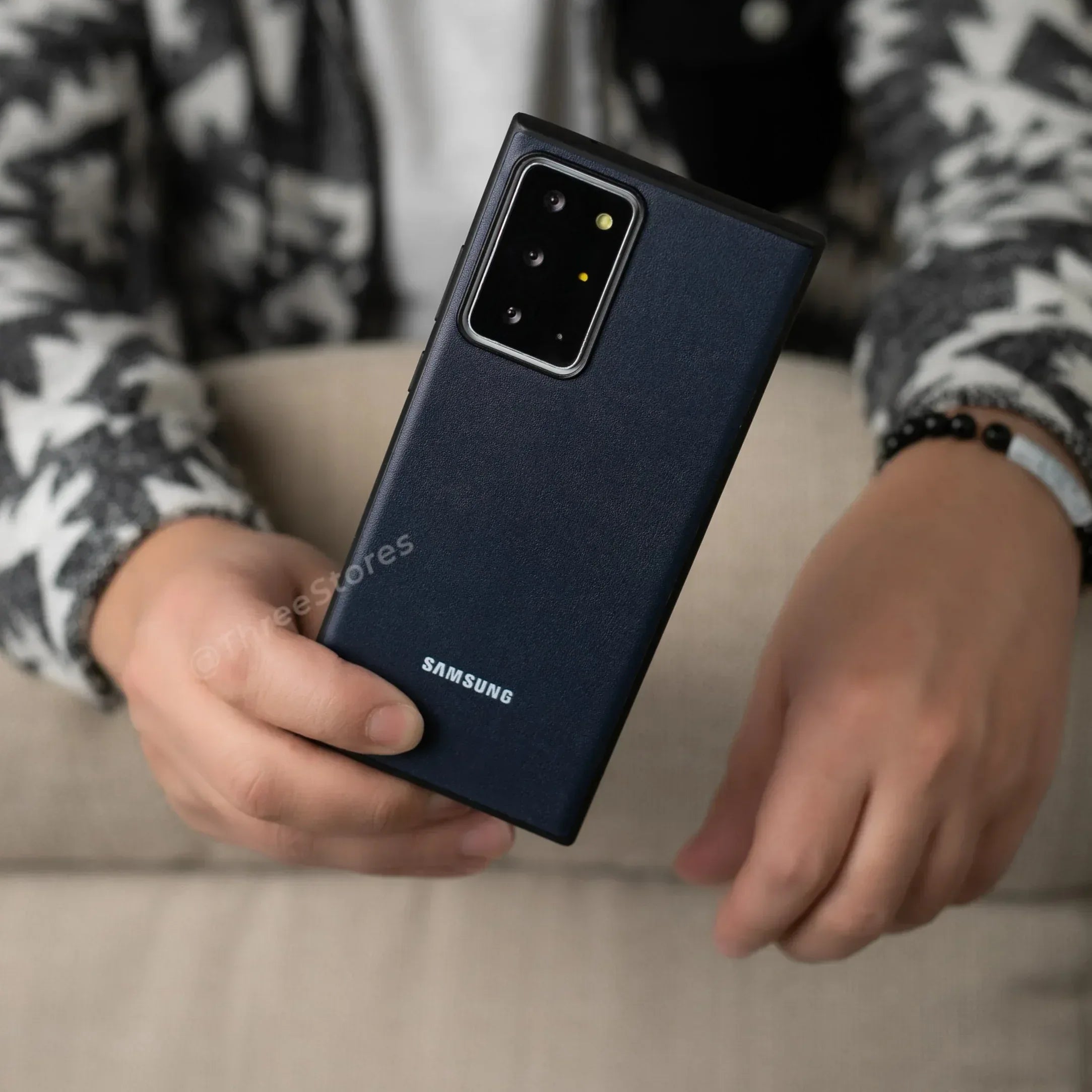 Slim Leather Camera Protection Case Samsung Note 20 Ultra - Three