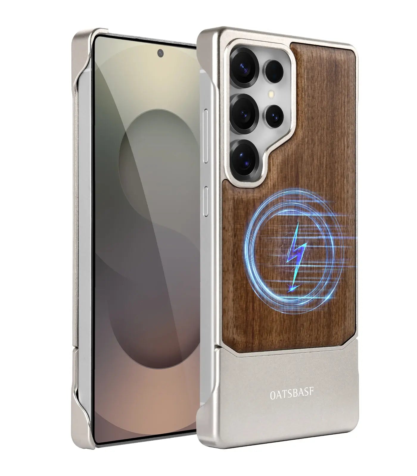 OATSBASF Metalic Wood Magsafe Case Samsung S25 Ultra