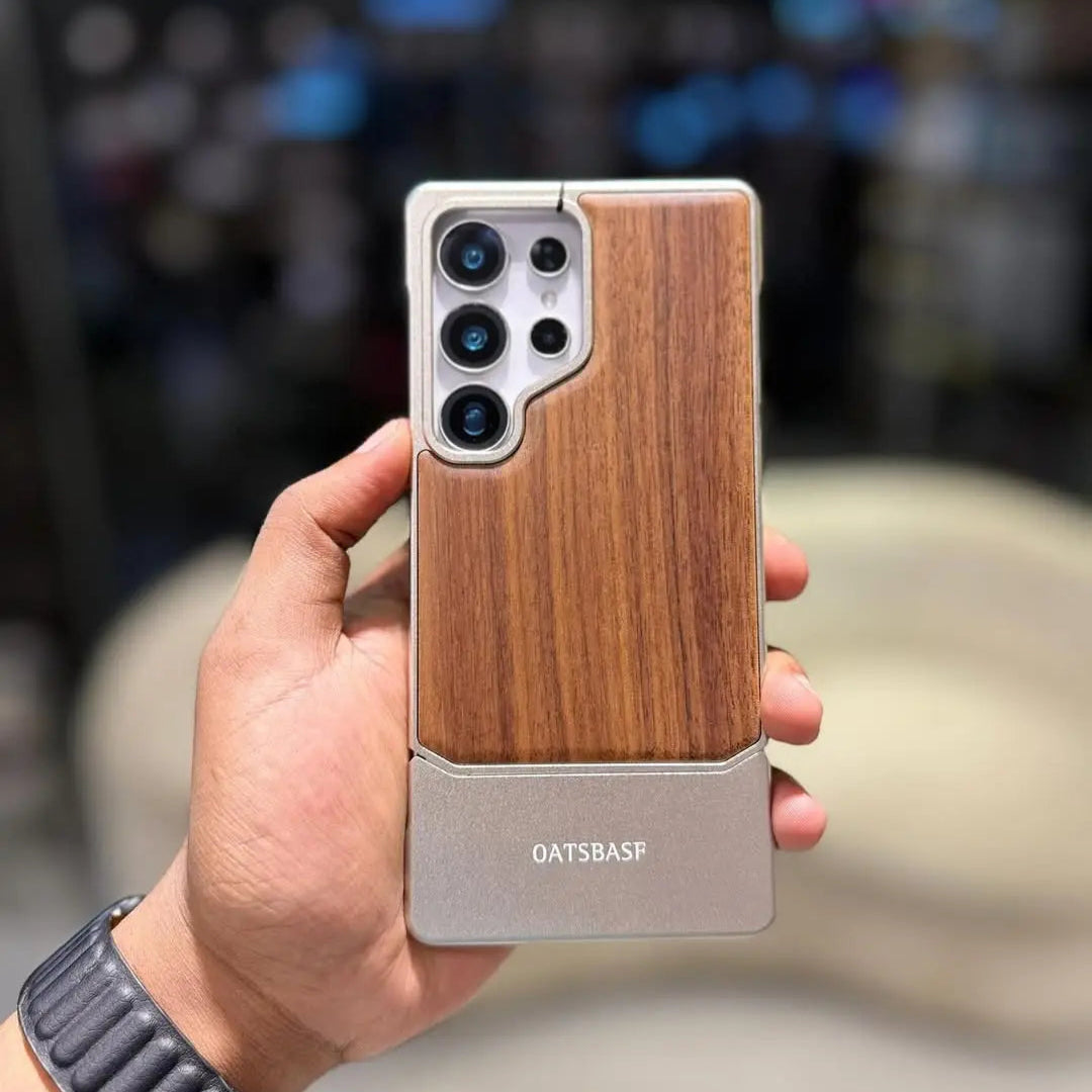 OATSBASF Metalic Wood Magsafe Case Samsung S25 Ultra