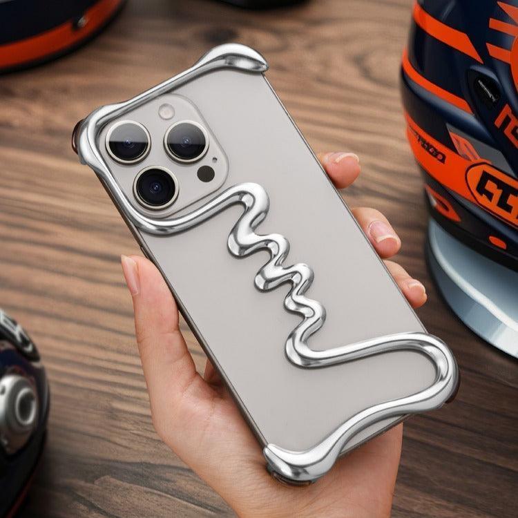 One Line Metal Case iPhone 15 Pro Max - Three