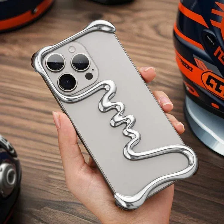 One Line Metal Case iPhone 16 Pro Max - Three
