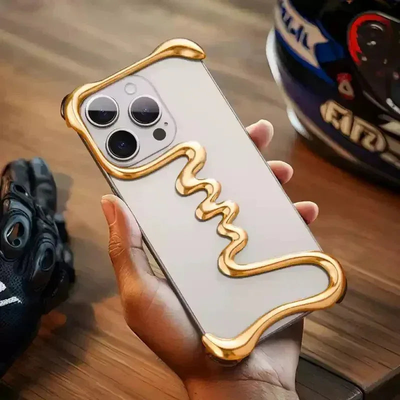 One Line Metal Case iPhone 15 Pro Max - Three
