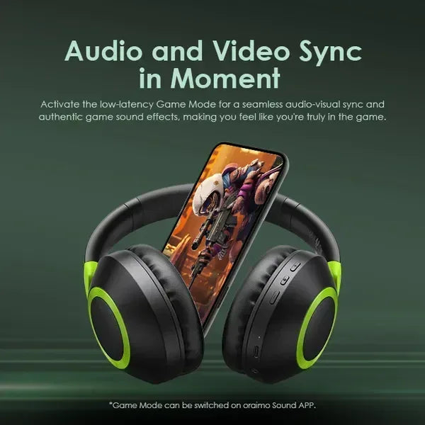 Oraimo BoomPop 2 ENC Over-Ear Wireless Headphones - Three