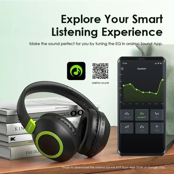 Oraimo BoomPop 2 ENC Over-Ear Wireless Headphones - Three