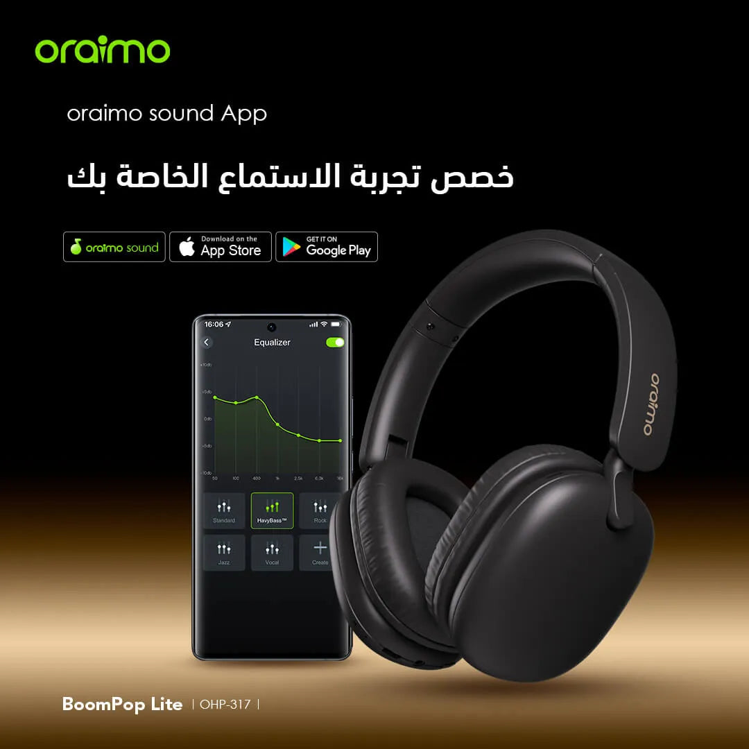 Oraimo BoomPop Lite ENC Over-Ear Wireless Headphones OPH-317