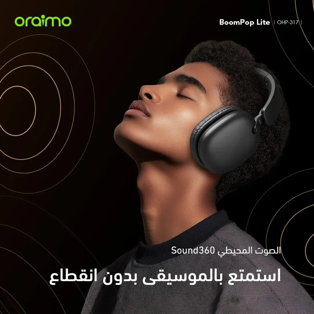 Oraimo BoomPop Lite ENC Over-Ear Wireless Headphones OPH-317 - Three