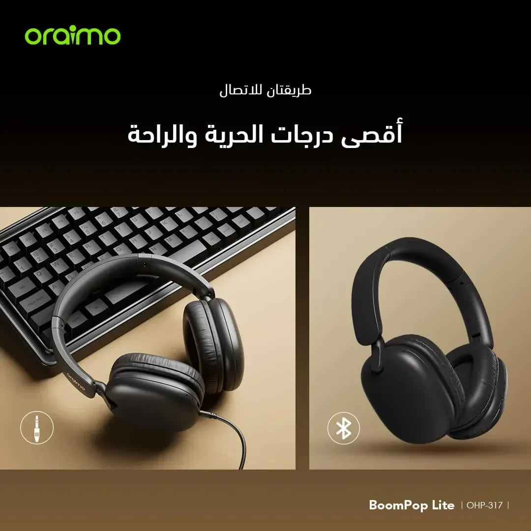 Oraimo BoomPop Lite ENC Over-Ear Wireless Headphones OPH-317 - Three
