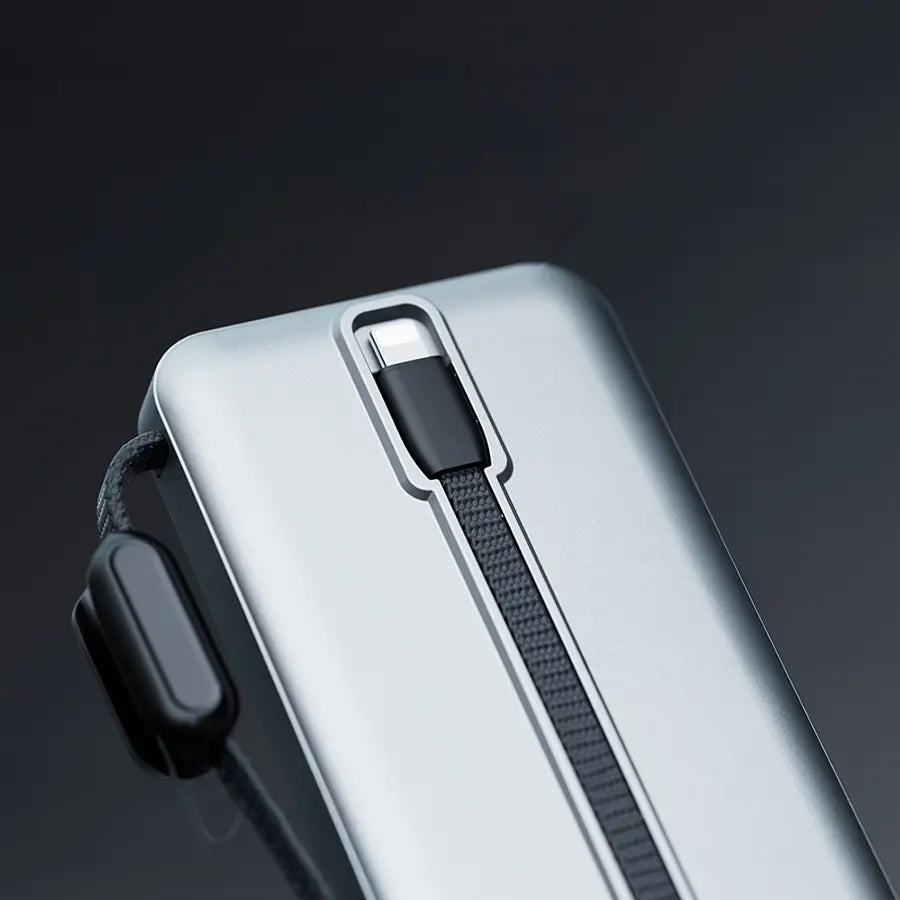 Lenyes 10000mAh 22.5W Built-In Lightning Cable Digital Display Power Bank PX1004D