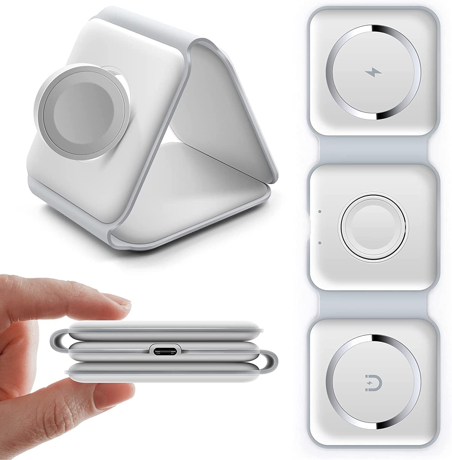 Padom 3 in 1 Wireless Charger Fast Wireless Charging Pad