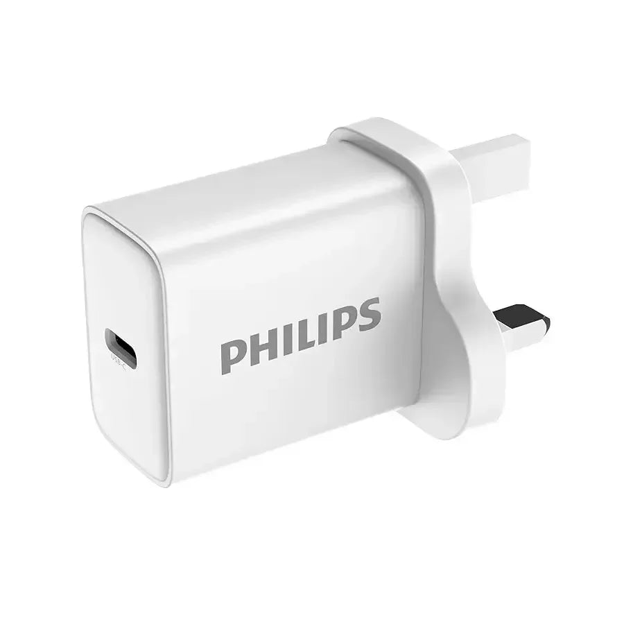 Philips GaN Wall Charger USB-C Max PD 30W DLP5312CW - Three