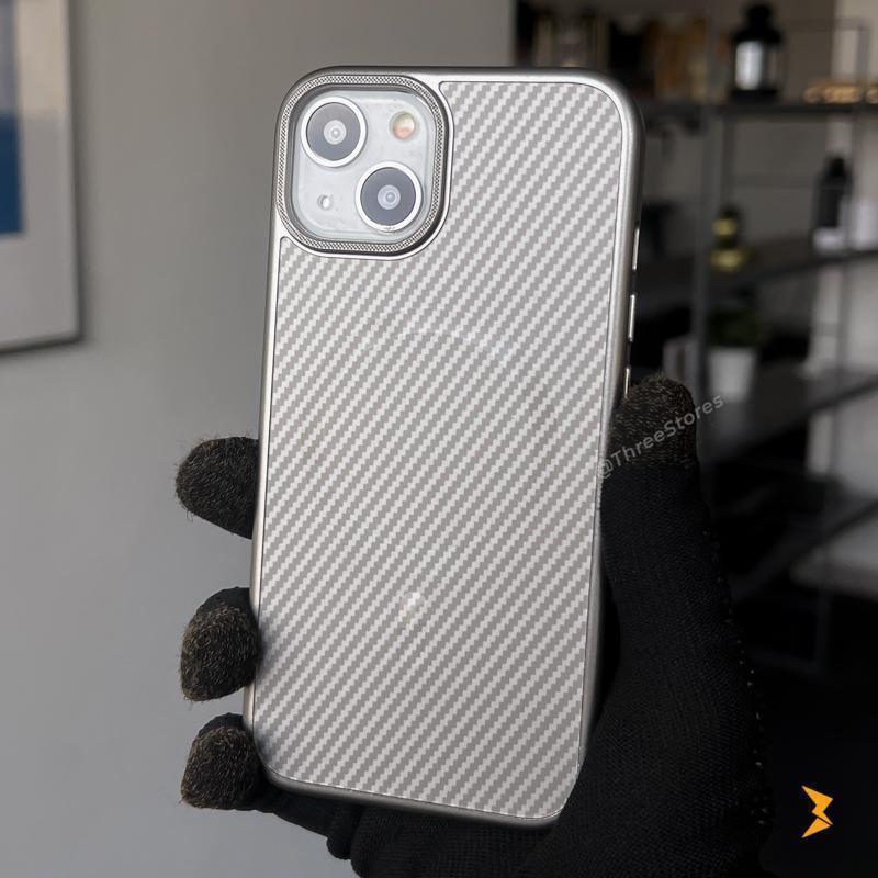 Plating Frame Carbon Magsafe Case iPhone 15 - Three