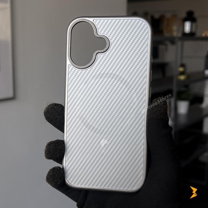 Plating Frame Carbon Magsafe Case iPhone 16 - Three