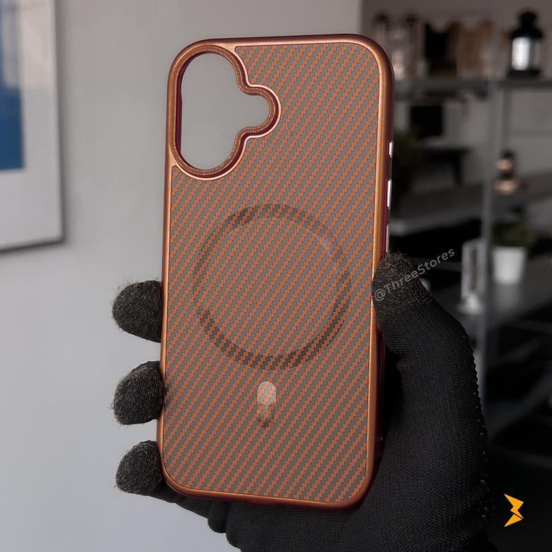 Plating Frame Carbon Magsafe Case iPhone 16 - Three