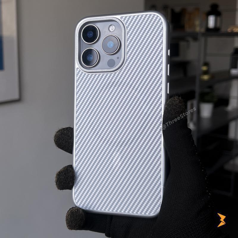 Plating Frame Carbon Magsafe Case iPhone 16 Pro Max - Three