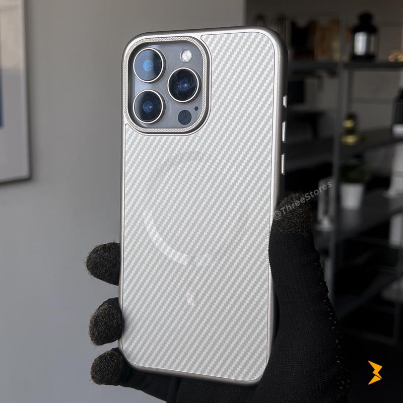 Plating Frame Carbon Magsafe Case iPhone 15 Pro Max