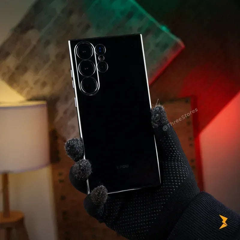 Plating Gold Lens Protection Case Samsung S23 Ultra - Three