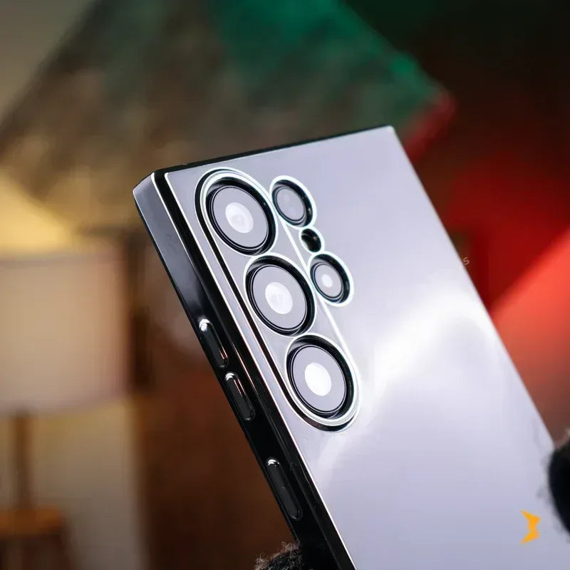 Plating Gold Lens Protection Case Samsung S23 Ultra - Three