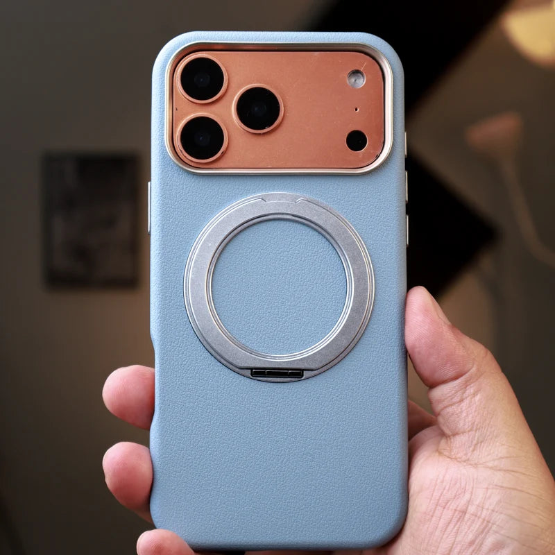 Premium Leather Stand Case iPhone 17 Pro Max