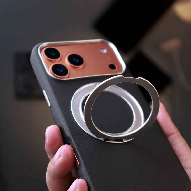 Premium Leather Stand Case iPhone 17 Pro Max