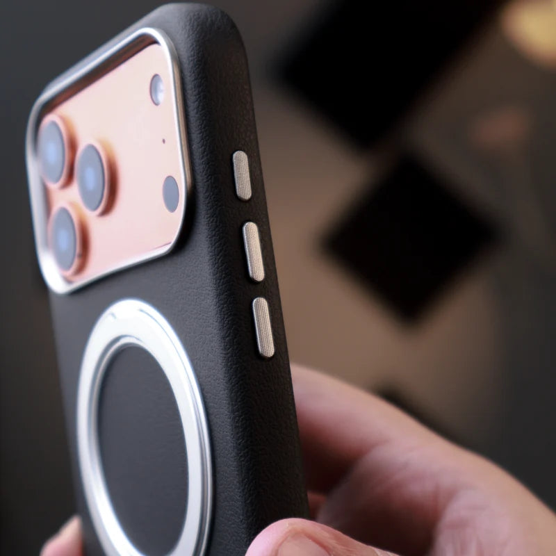 Premium Leather Stand Case iPhone 17 Pro Max