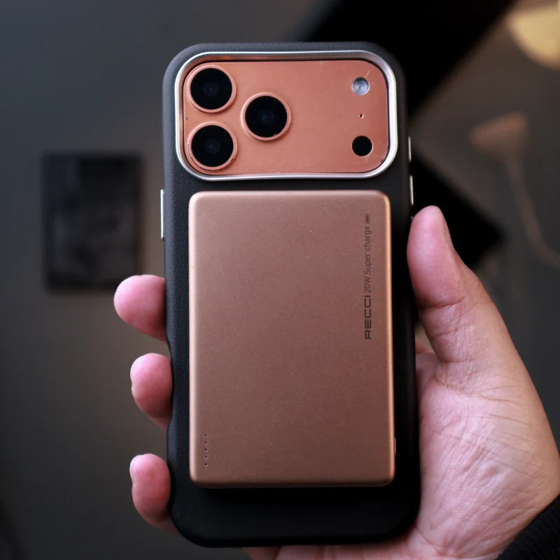 Premium Leather Stand Case iPhone 17 Pro Max