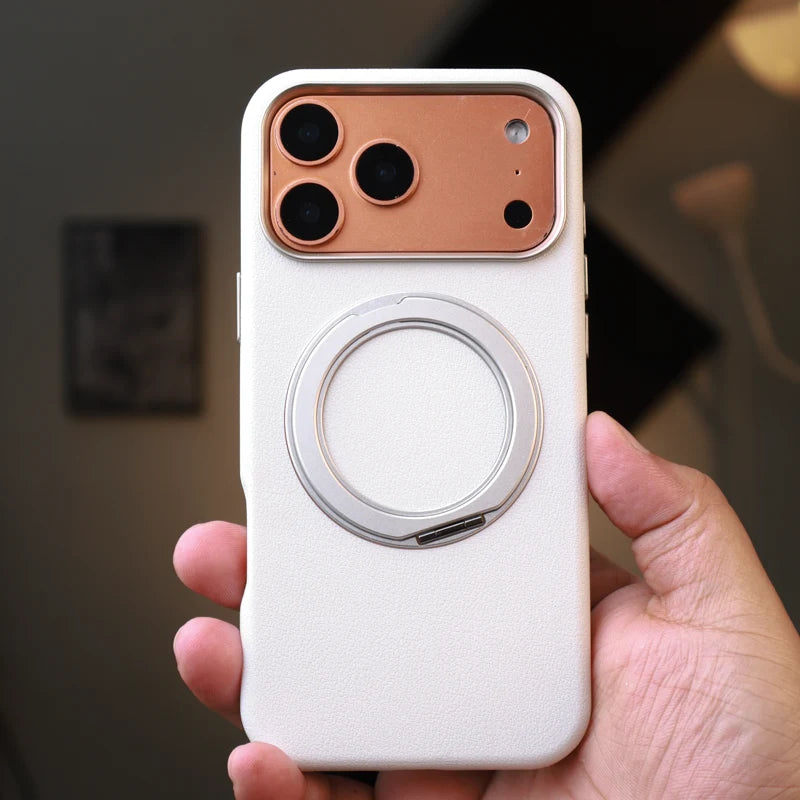 Premium Leather Stand Case iPhone 17 Pro Max