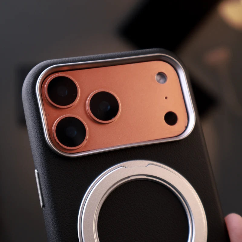 Premium Leather Stand Case iPhone 17 Pro Max