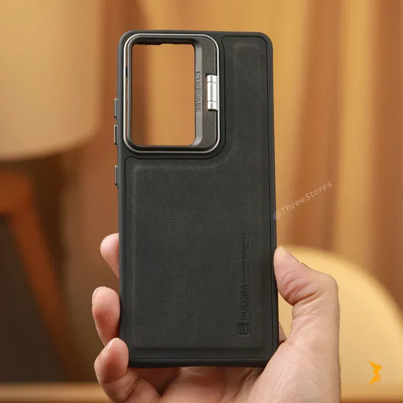Puloka KickSnap Leather Case Samsung S21 Ultra - Three