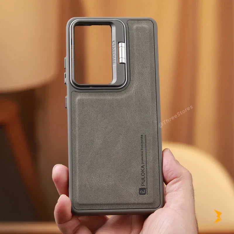 Puloka KickSnap Leather Case Samsung S21 Ultra - Three