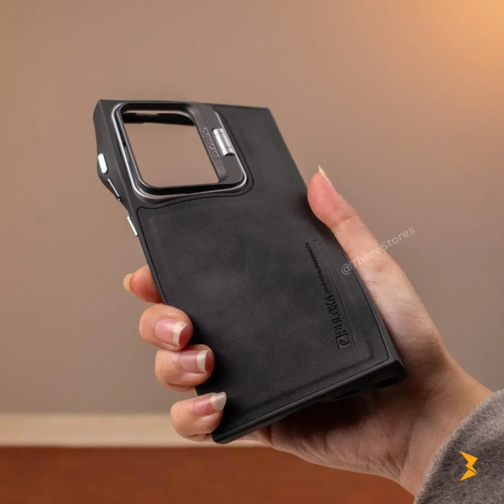 Puloka KickSnap Leather Case Samsung S23 Ultra - Three