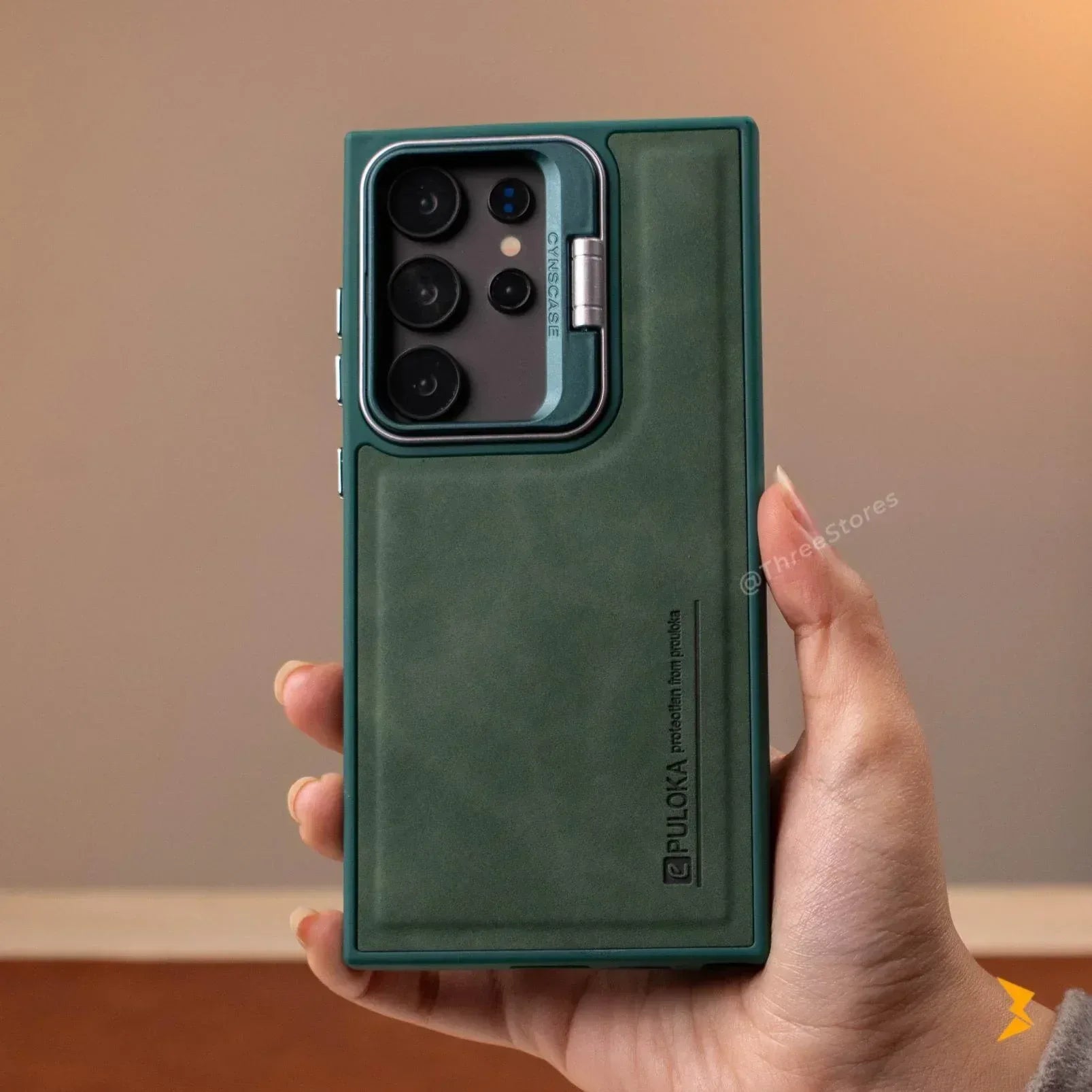 Puloka KickSnap Leather Case Samsung S24 Ultra - Three