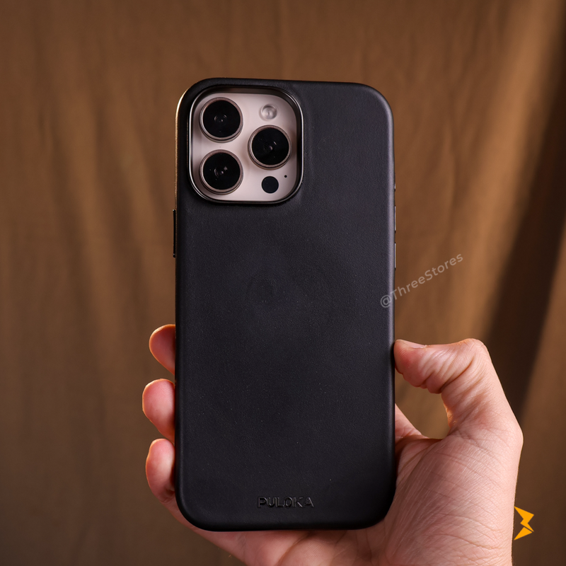 Puloka Magnetic Card Holder Leather Case iPhone 16 Pro Max