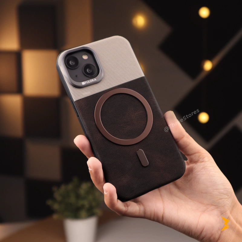 Puloka Vintage Leather Magsafe Case iPhone 13/14/15