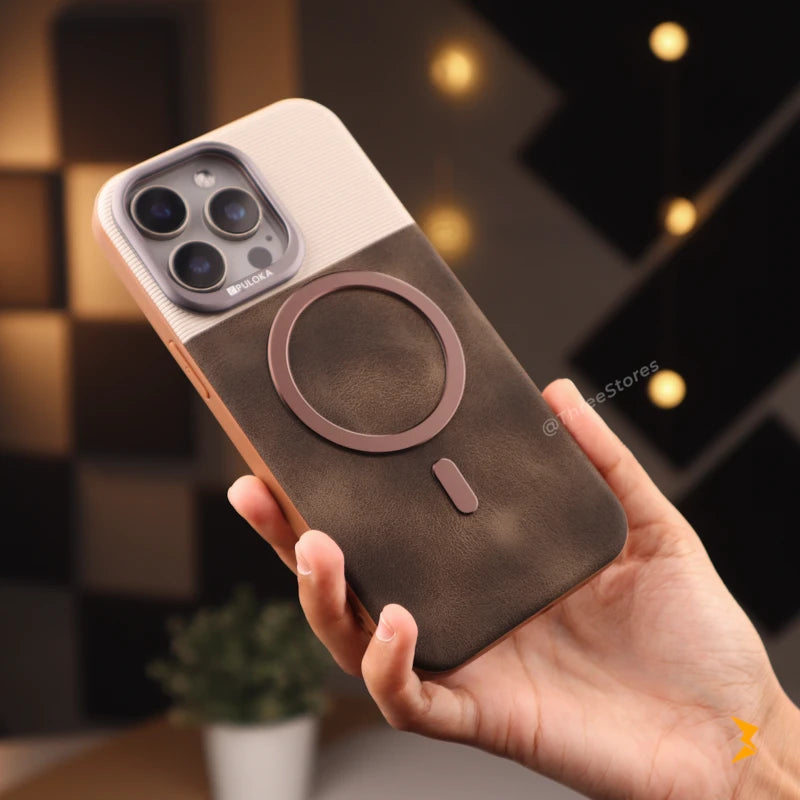 Puloka Vintage Leather Magsafe Case iPhone 13 Pro Max