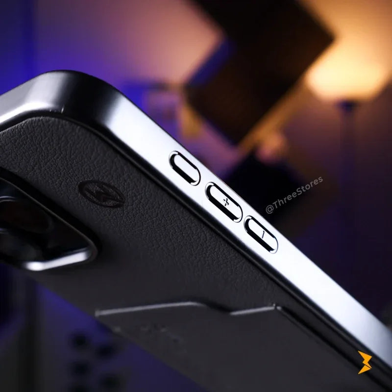 QWL Leather Wallet Case iPhone 15 Pro Max - Three