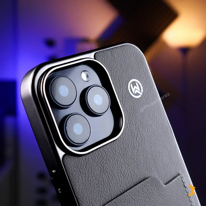 QWL Leather Wallet Case iPhone 15 Pro Max - Three