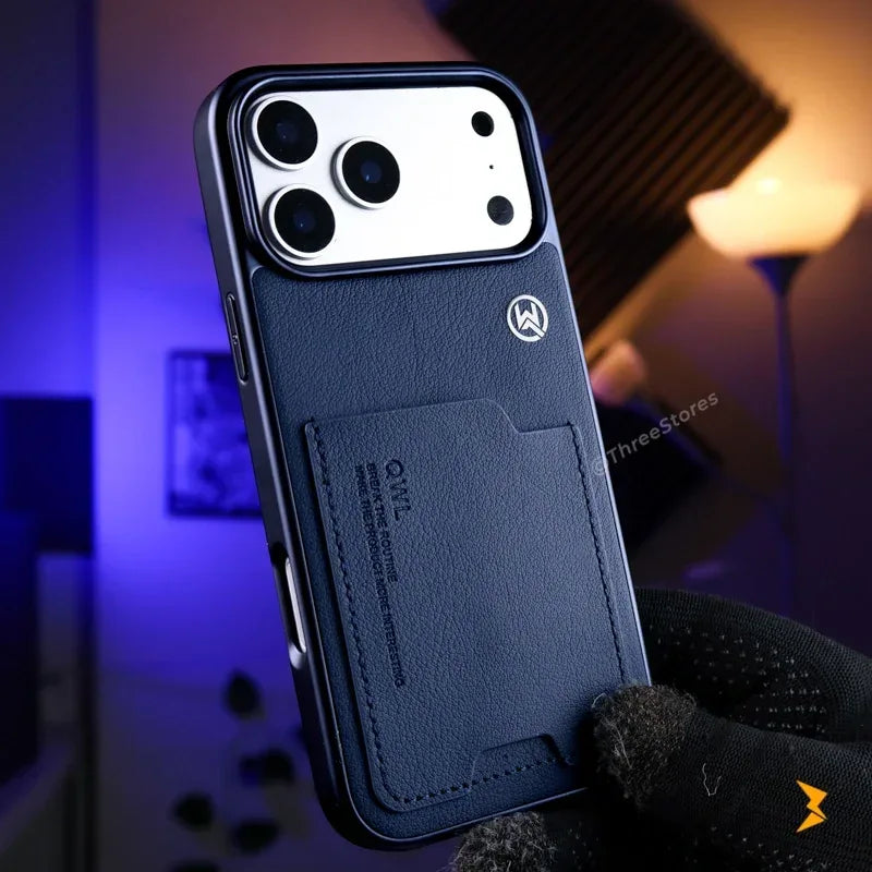 QWL Leather Wallet Case iPhone 17 Pro Max - Three