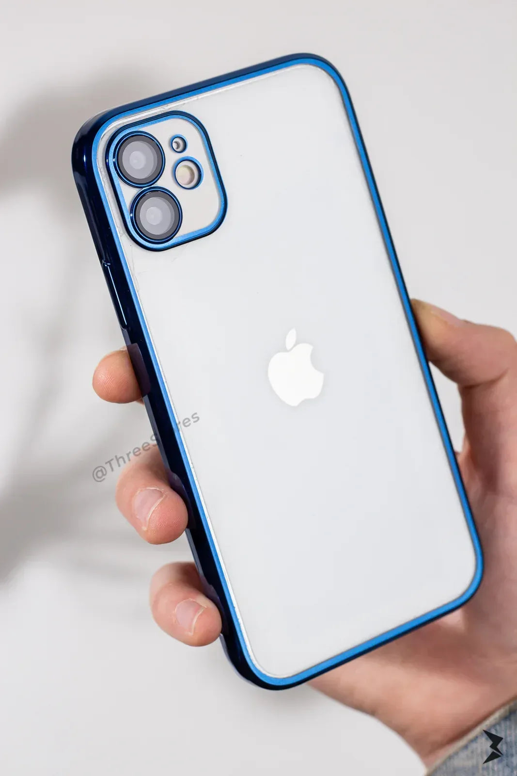 QY Glossy Transparent Camera Protective Case iPhone 12 - Three