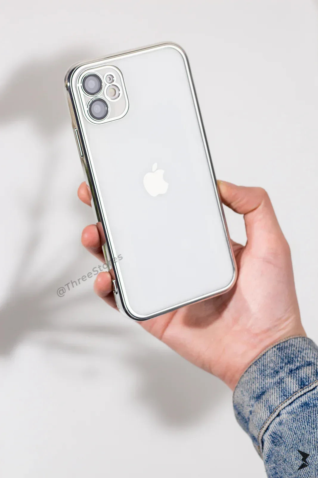 QY Glossy Transparent Camera Protective Case iPhone 12 - Three