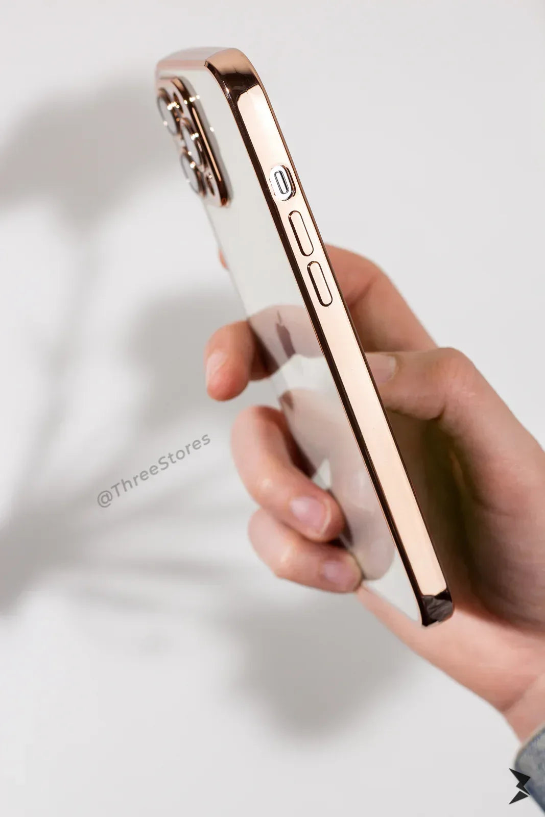 QY Glossy Transparent Camera Protective Case iPhone 12 - Three