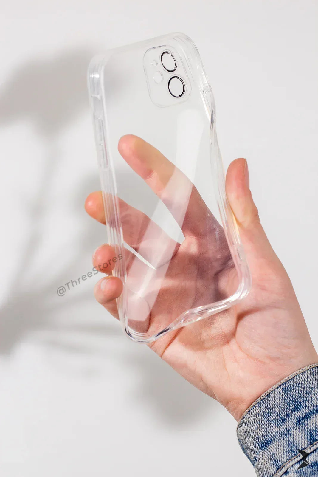 QY Glossy Transparent Camera Protective Case iPhone 12 - Three